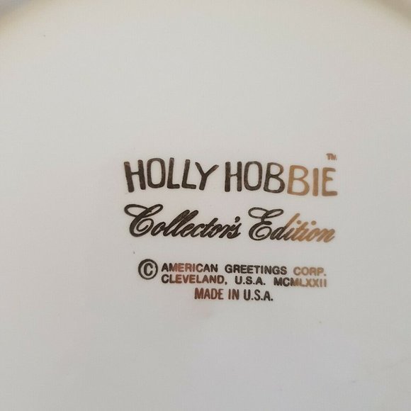 Holly Hobbie Collector Collector's Edition Happy is the Home Plate 1972 Vintage - Picture 6 of 12